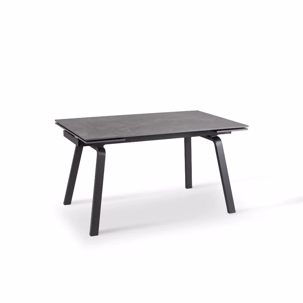 Tavolo da pranzo allungabile Cosmo Duzzle in ceramica effetto marmo grigio antracite L: 140-200 cm, P: 80 cm, H: 76 cm – 2