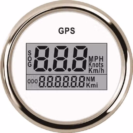 Sistema di misurazione della velocità GPS universale per auto e motocicli colore argento - 52mm