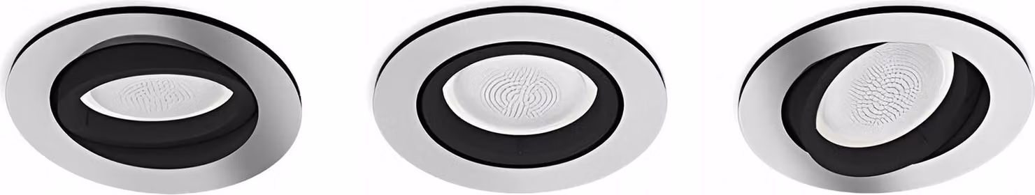 Philips Hue White Amb.Milliskin Spia da incasso 3 lamelle alluminio 3x350lm