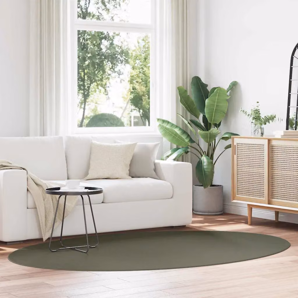 Tappeto moderno vidaXL HUARTE Verde Foresta, L: 160 cm, P: 230 cm, 100% Poliestere, antiscivolo e lavabile