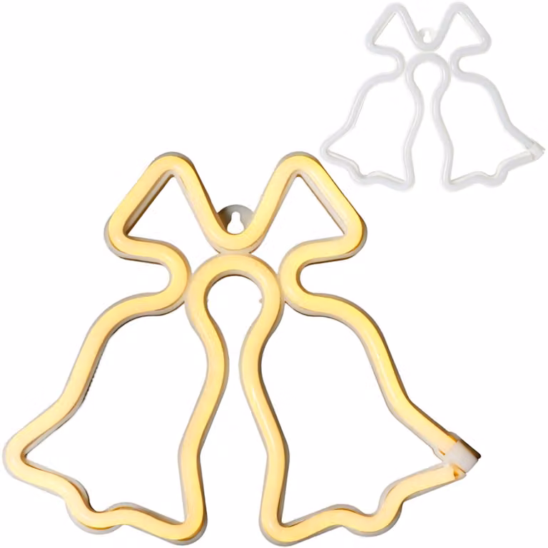Decorazione Luminosa Led Natalizia - Neon A Forma Di Campanelle 23 Cm