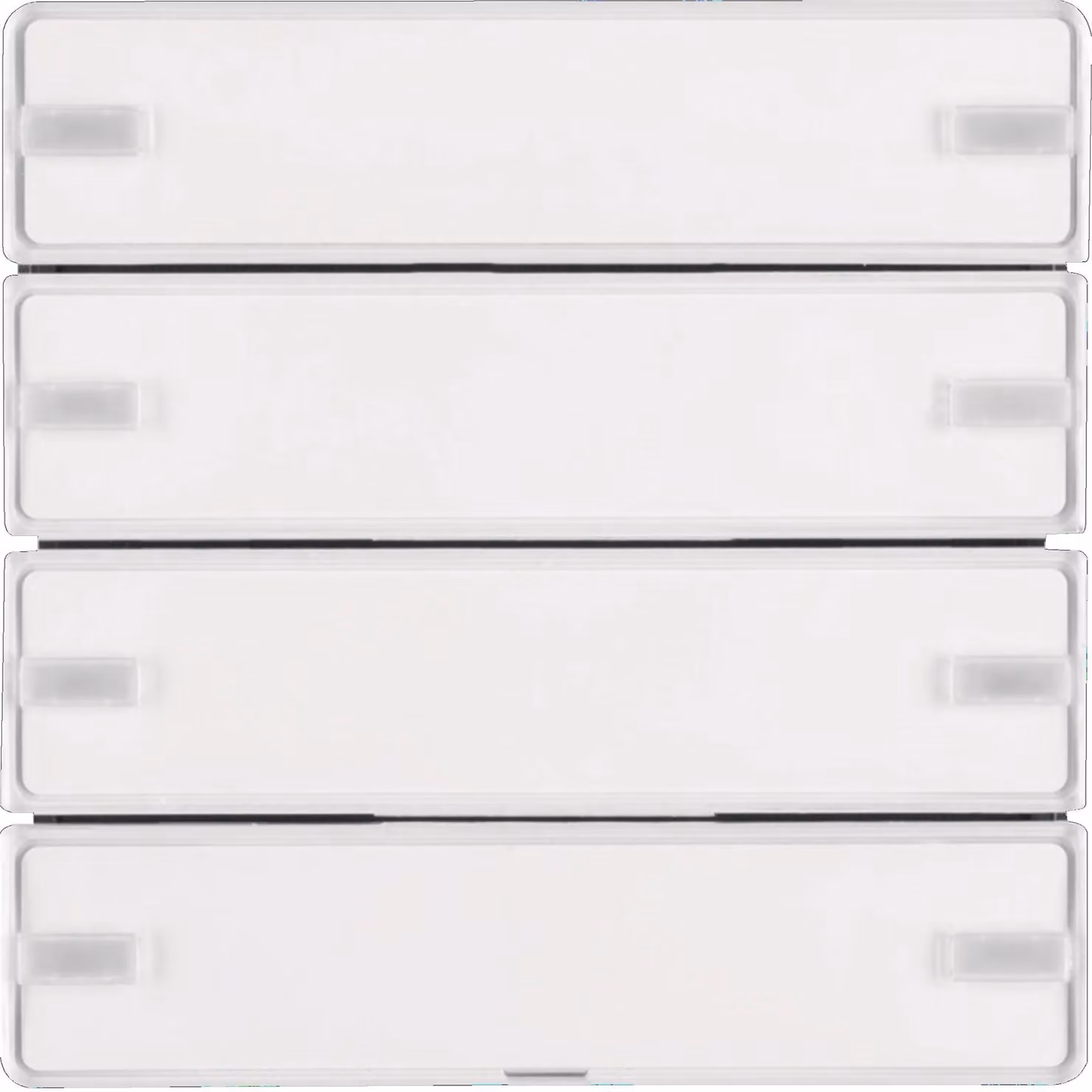 Berker KNX Q.x Sensore a pulsante quadruplo Comfort bianco polare vellutato, 1 pz.