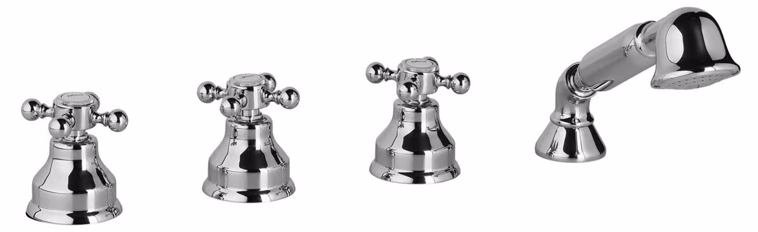 Herzbach 32.419000.8.01 Miscelatore per vasca a quattro fori ANAIS