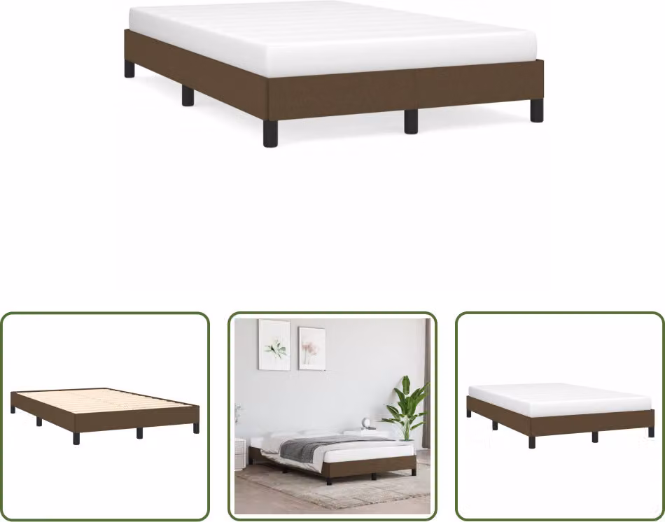 The Living Store rete marrone scuro 120x190 cm in tessuto