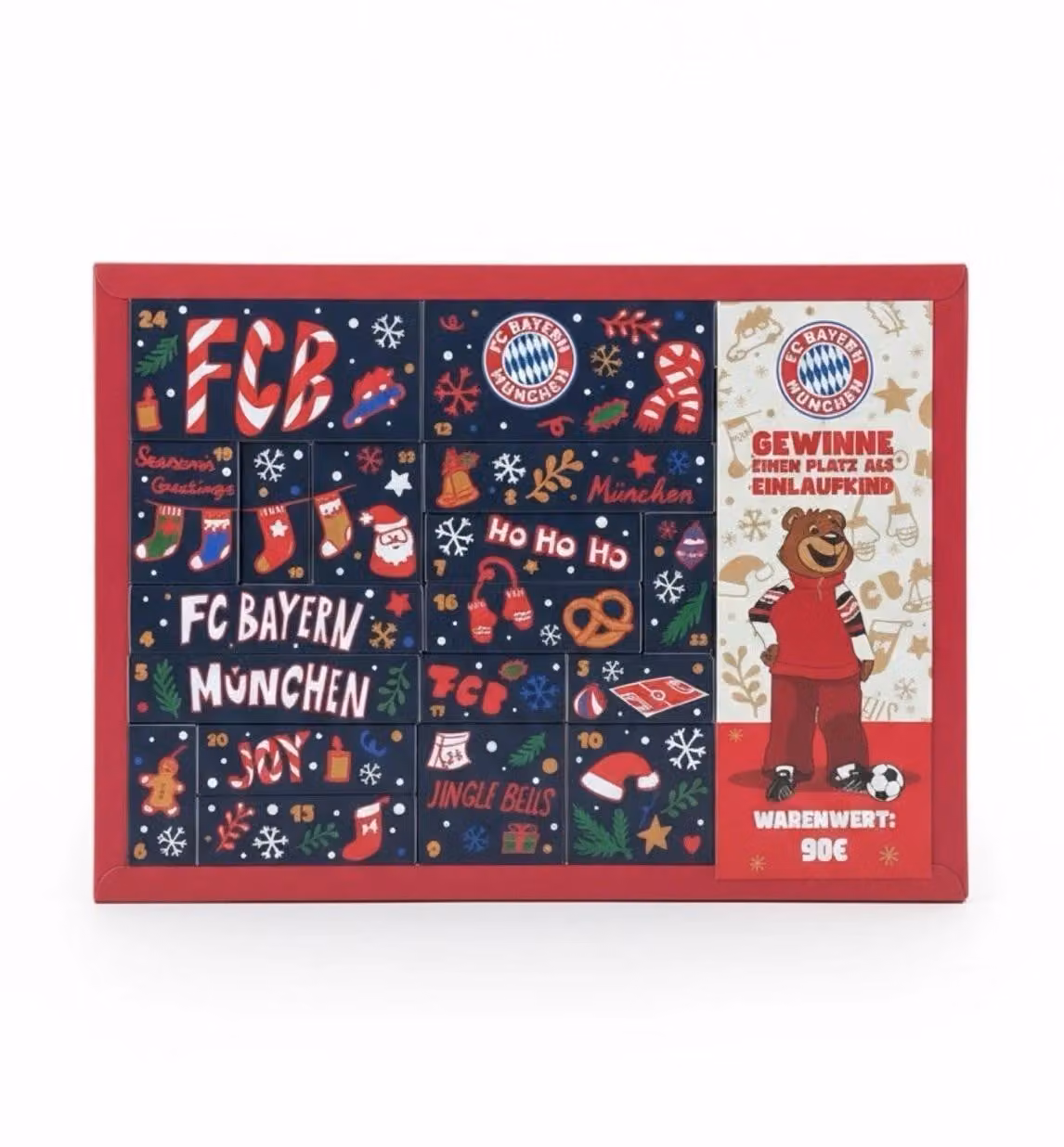 Calendario dell'Avvento 2026 del Bayern Monaco per bambini – Regalo a tema calcio