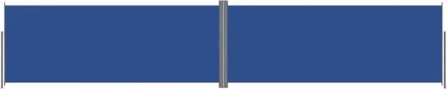 Tenda da sole laterale retrattile blu in poliestere con struttura in alluminio per patio e giardino L: 1000 cm, H: 200 cm