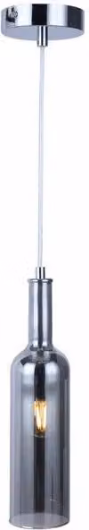 Lampada a sospensione Bottle cromata 1xE27x40W in metallo, dimensioni: 120x8,5x8 cm, IP20 Reality