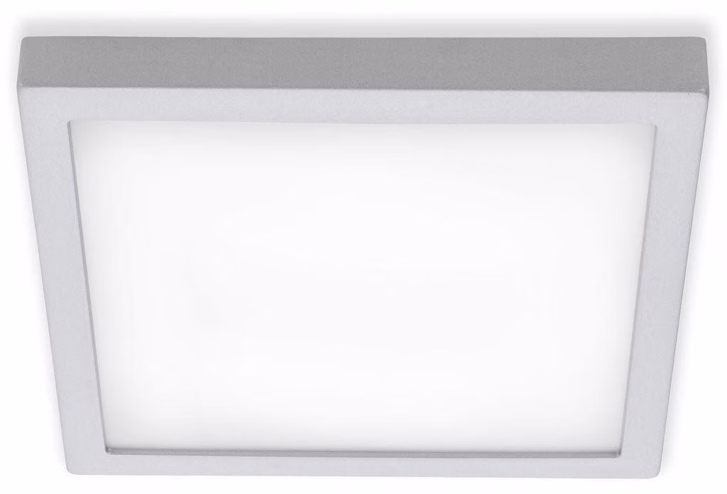 Lampada da soffitto a LED Lampada da soffitto 21 W quadrata 4000K cromo opaco Briloner