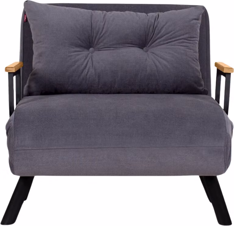 Calicosy - Poltrona convertibile in tessuto con gambe in metallo L67 cm - SANDO