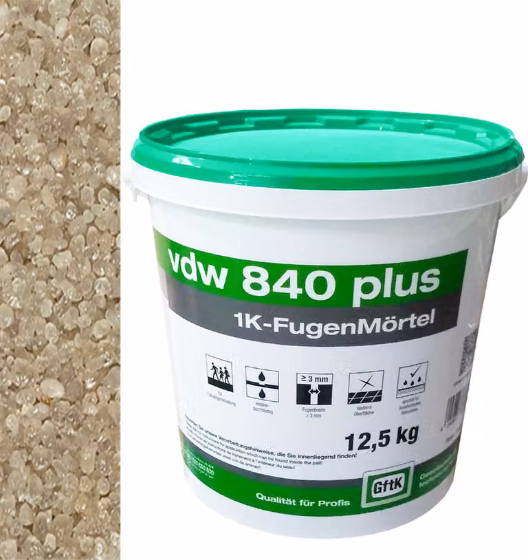 vdw 840 plus 1K-Fugenmörtel 12,5kg Natur