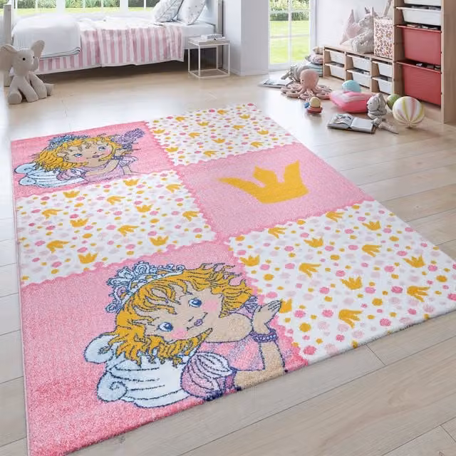 Tappeto per bambini Prinzessin lillifee rosa L: 150 cm, P: 80 cm