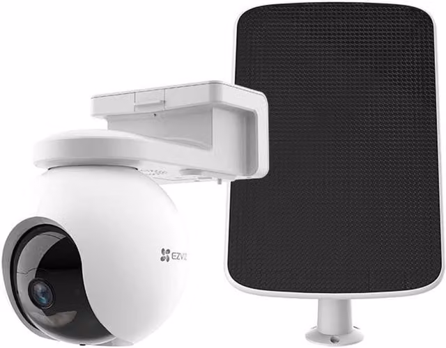 Videocamera di sorveglianza esterna Ezviz HB8 Pro 4K con pannello solare, bianca, con connettività Wi-Fi e visione notturna a colori – 2