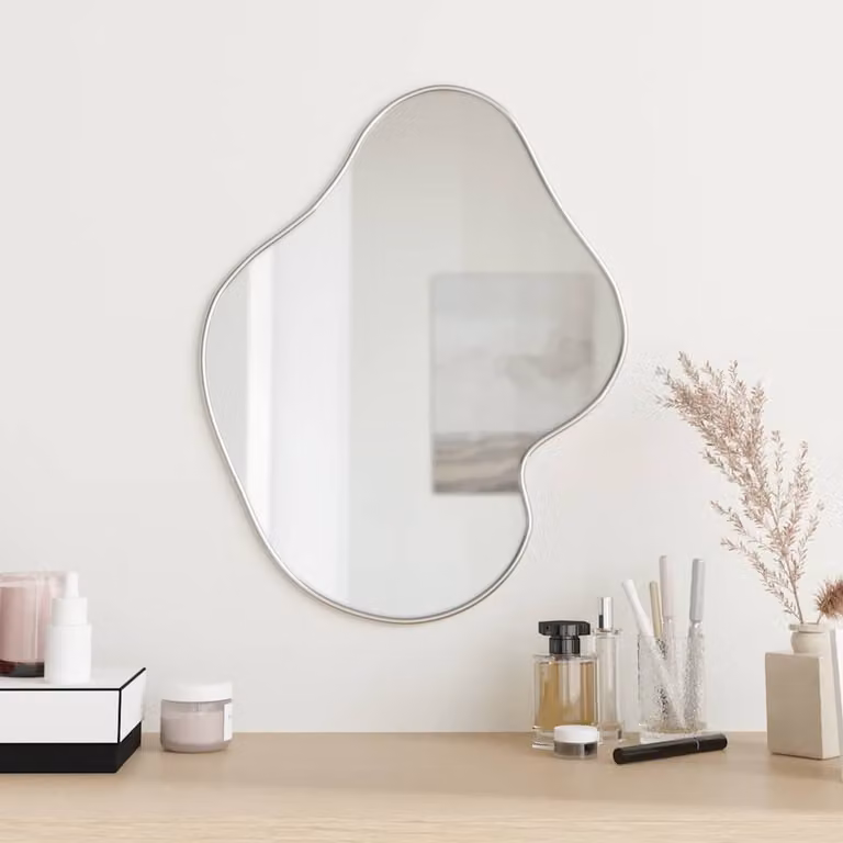 Specchio da parete rettangolare vidaXL Argento L: 50 cm, H: 40 cm