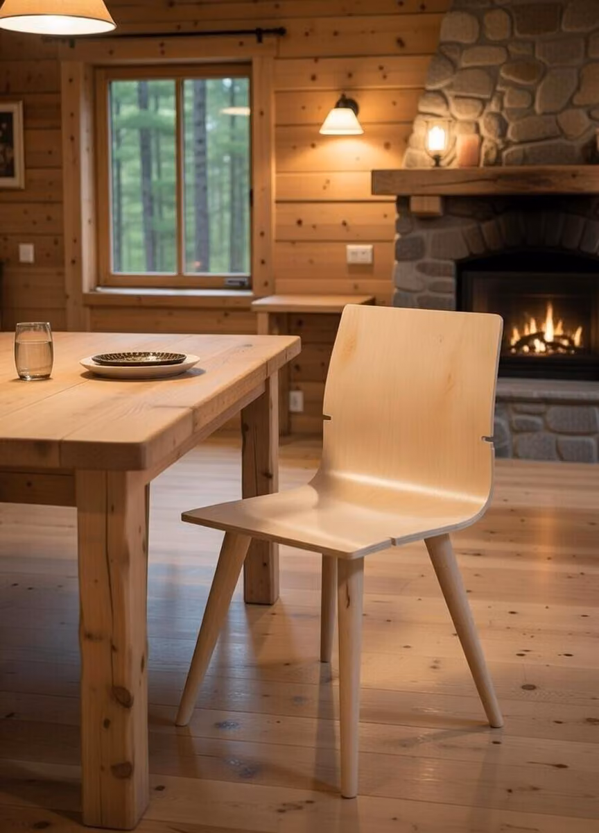 Elegante sedia in legno dal design moderno per il soggiorno e la sala da pranzo
