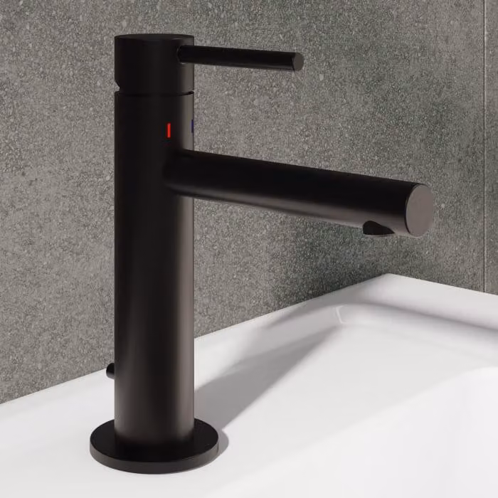 Miscelatore monocomando per lavabo VitrA Origin, completo di gruppo di scarico