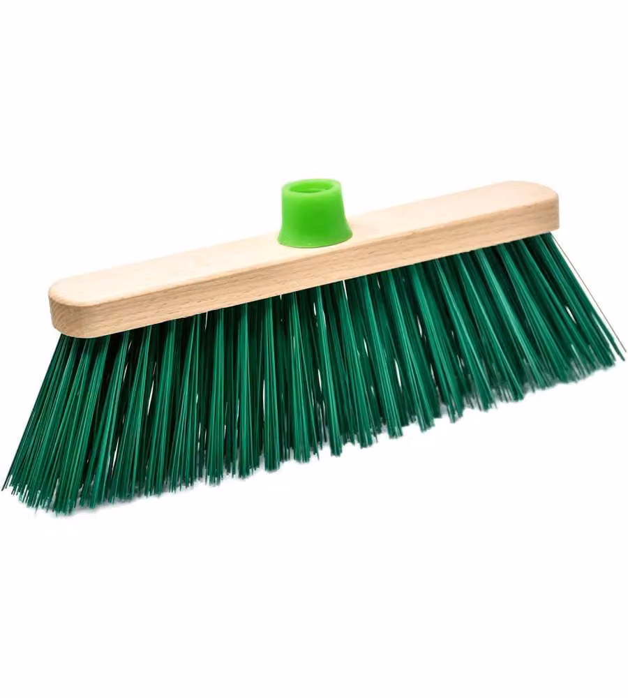 Apex Scopa da Esterni Verde con Setole Extra-Resistenti 35 cm