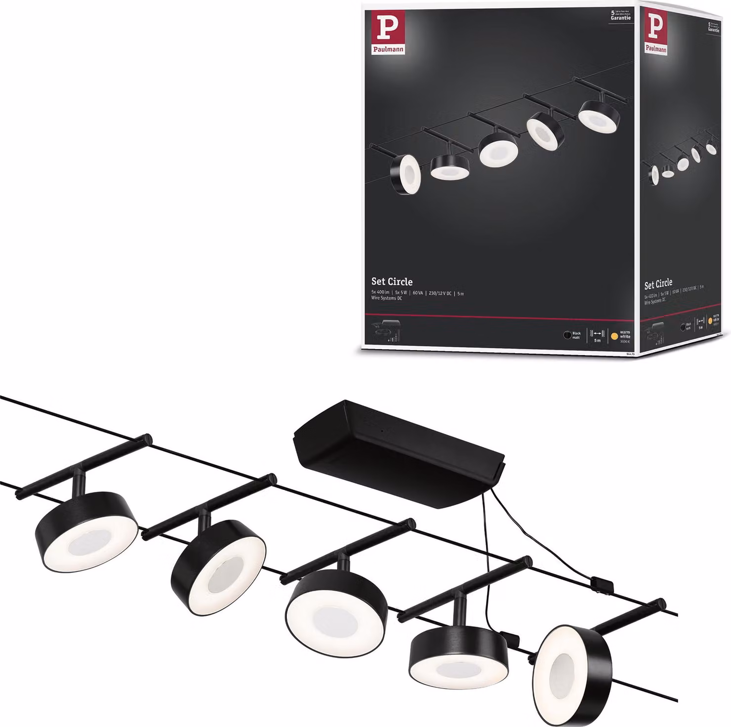 Sistema di cavi LED Paulmann CorDuo Set base Circle