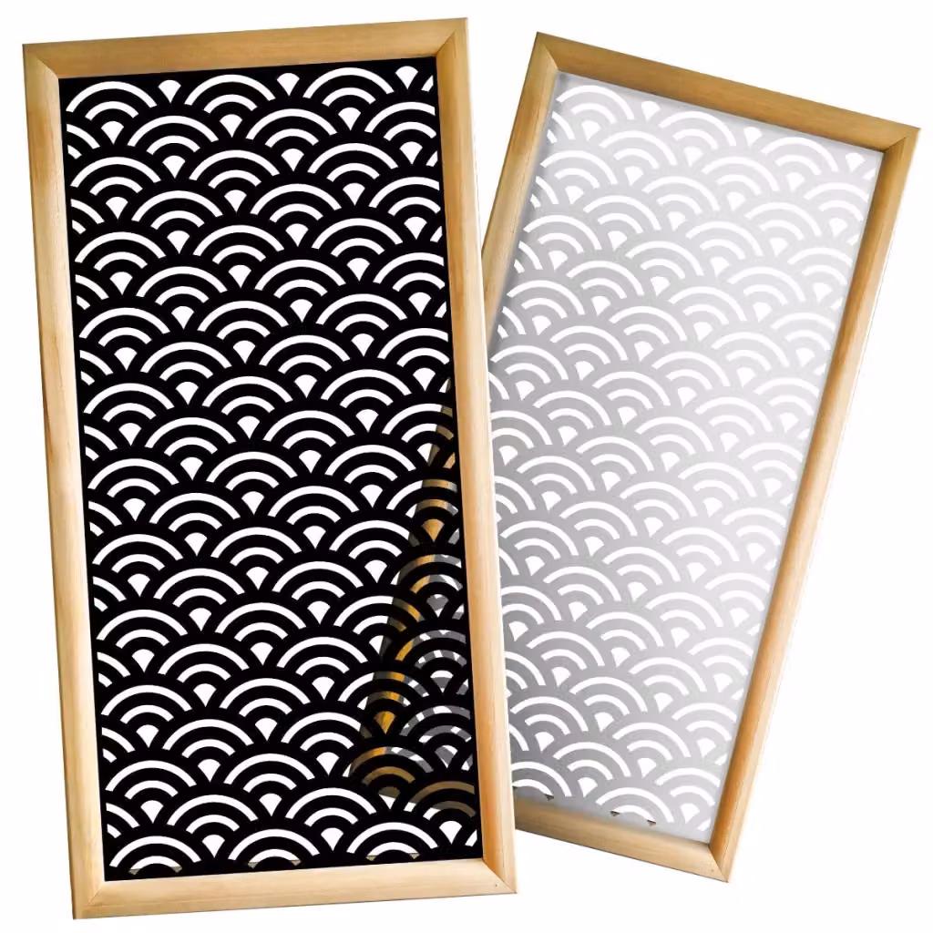 Moduli Decorativi SUNNY Signorbit in Legno e PVC, Design Geometrico Moderno, Colore Nero, L 73 cm x H 148 cm – 2