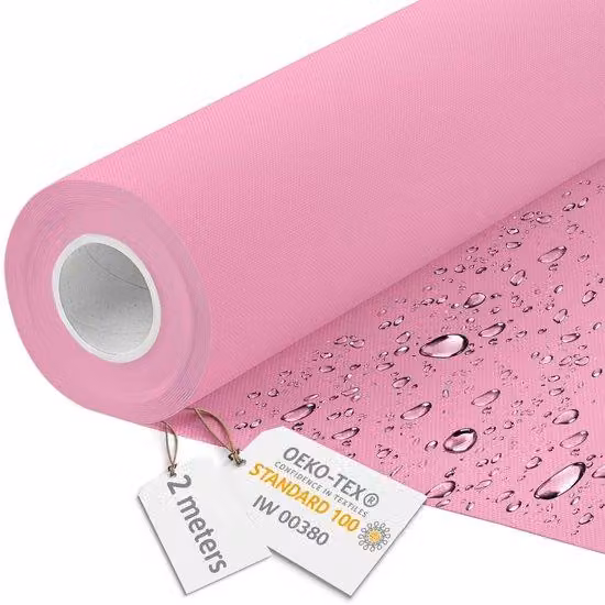 Coprimaterasso in tela impermeabile - Tessuto idrorepellente 220 g/m² 600D - Coprimaterasso impermeabile e idrorepellente, rosa, 2 metri
