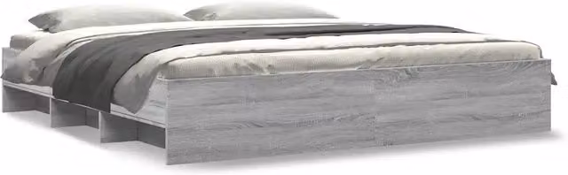 Letto matrimoniale | Letto per adulti | Giroletto senza Materasso Grigio Sonoma 180x200 cm Truciolato