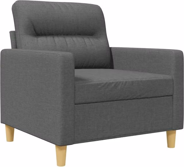 Poltrona Relax Recliner Moderna in Tessuto Grigio con Braccioli e Struttura in Metallo
