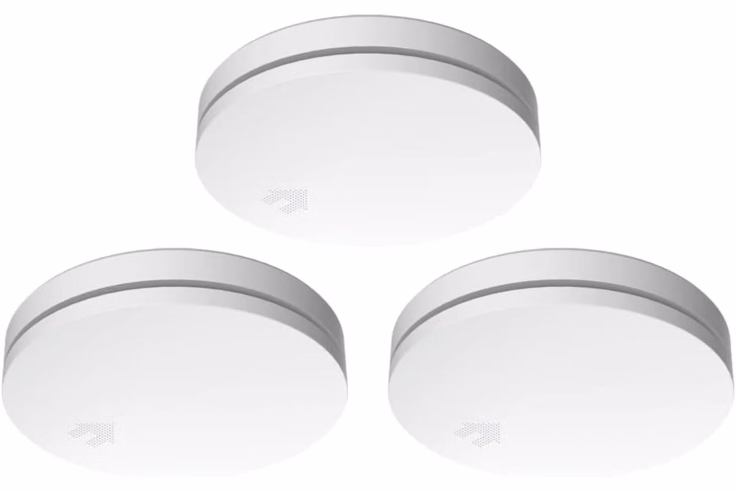 Rilevatore di fumo - 10 anni di batteria - EN 14604 - Ultra sottile - Set da 3