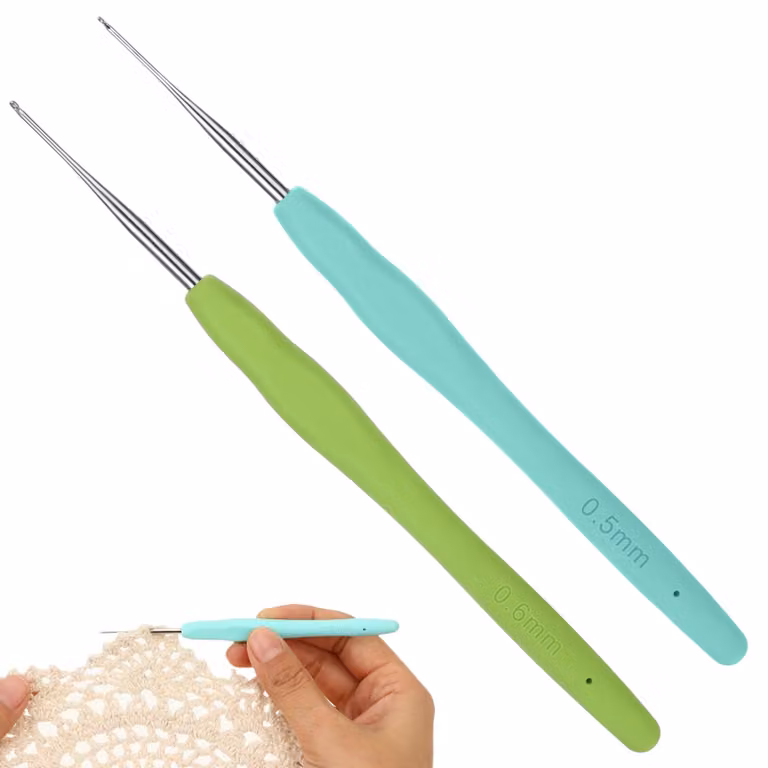 Set di ferri da maglia, 2 pezzi - Ergonomici con impugnatura morbida - Modello 617204_1_5mQWReyLP