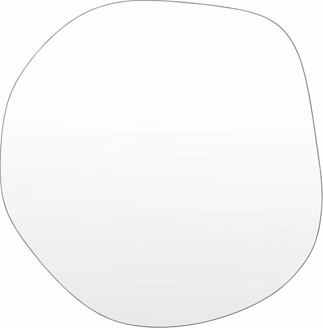 Specchio organico Hispanohogar con LED perimetrale a 2 colori di luce, Larghezza: 80 cm