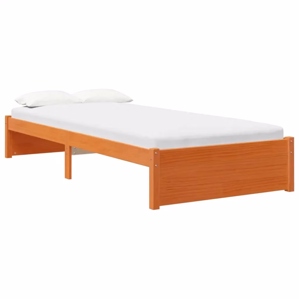 Struttura del letto minimalista in pino massello marrone vidaXL – 2