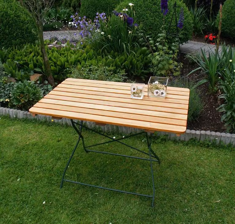 Tavolo pieghevole in legno da giardino, 110x70x72 cm