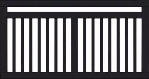 Recinzione anteriore PLUS Linea 150 x 80 cm nero RAL 9005