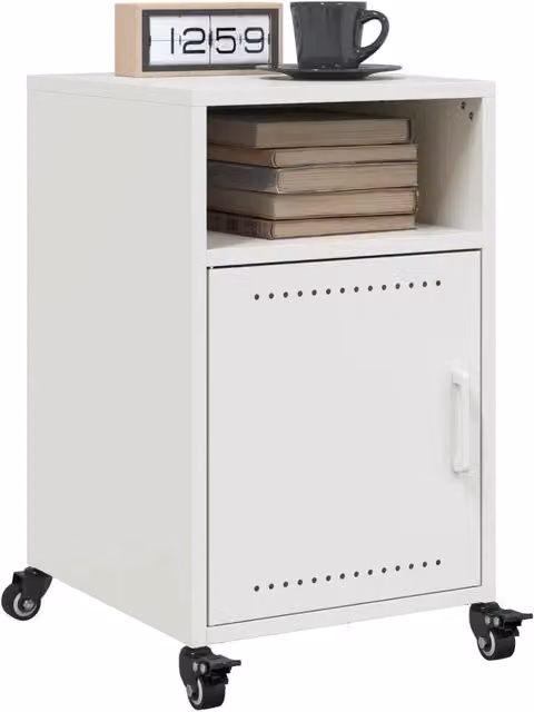 Comodini 2 pz Bianchi 36x39x59 cm in Acciaio 846727