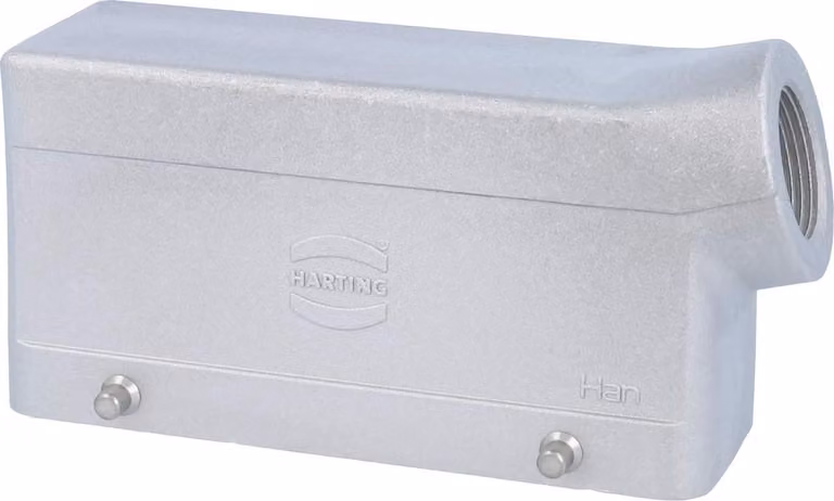 HARTING Han 24B EMC / High Temp Contenitore a manicotto basso, 1xM25 uscita cavo laterale, per 2 staffe (nella parte inferiore)