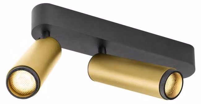 SLV 1009083 GRIP! M, plafoniera, doppia, FASE, 3000 K, 28 W, 42°, oro / nero
