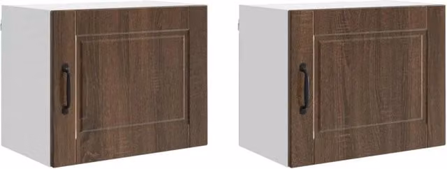 Pensile da cucina | Armadietto a muro PORTO 2 pz Rovere Marrone 50 x 31 x 40 cm