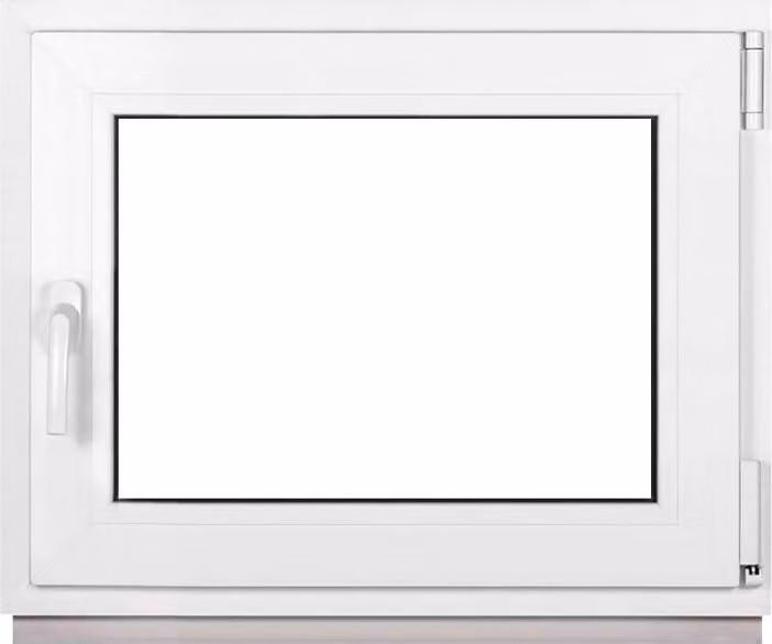 Finestra per cantina Framex Finestra in PVC Bianco Larghezza x altezza 70 x 50 cm (700 x 500 mm) 3 vetri (32 mm) Anta e ribalta DIN Destra - Premium