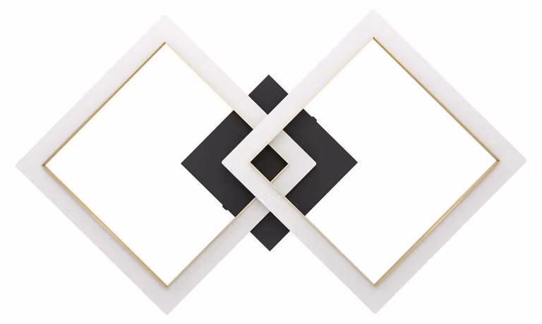 CALLIERA lampada da parete/soffitto Illuminazione - L52,5 x L31 x H8,5 cm - nero, ottone - IP20