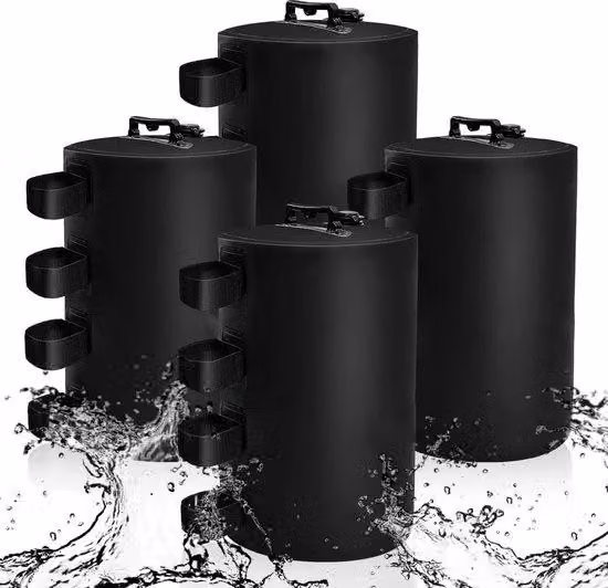 Set per gazebo, 4 montanti, sedute, distribuzione del peso, per casette da giardino, tendoni per feste, nero