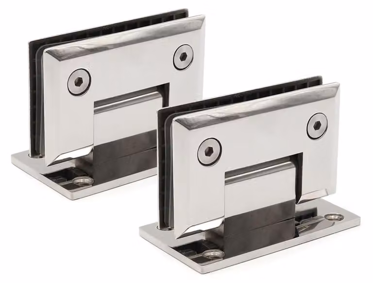 Omgoods - Clip robusto da 90° per porte di vetro in bagno - Accessori per la doccia