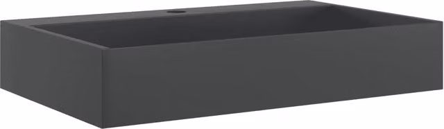 Lavandino 60x38x11 cm Blocco in Marmo/Minerale Nero Opaco CFW1949774