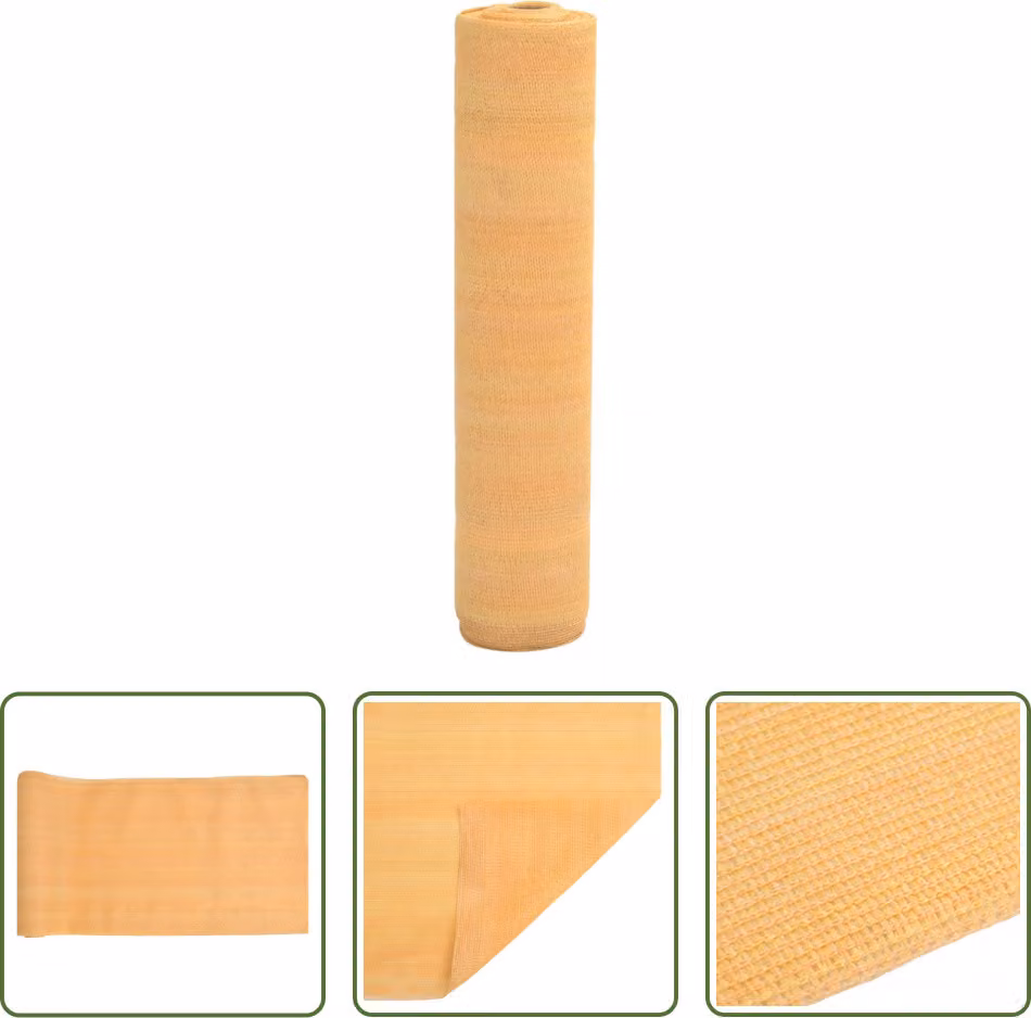 The Living Store Schermo di recinzione Colore sabbia 1x25 m HDPE 150 g/m²