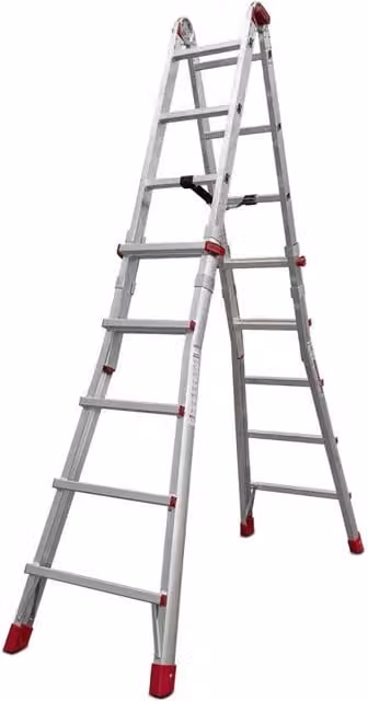 Scala Telescopica in Alluminio Super Teles Professionale Formato: 10+10 gradini