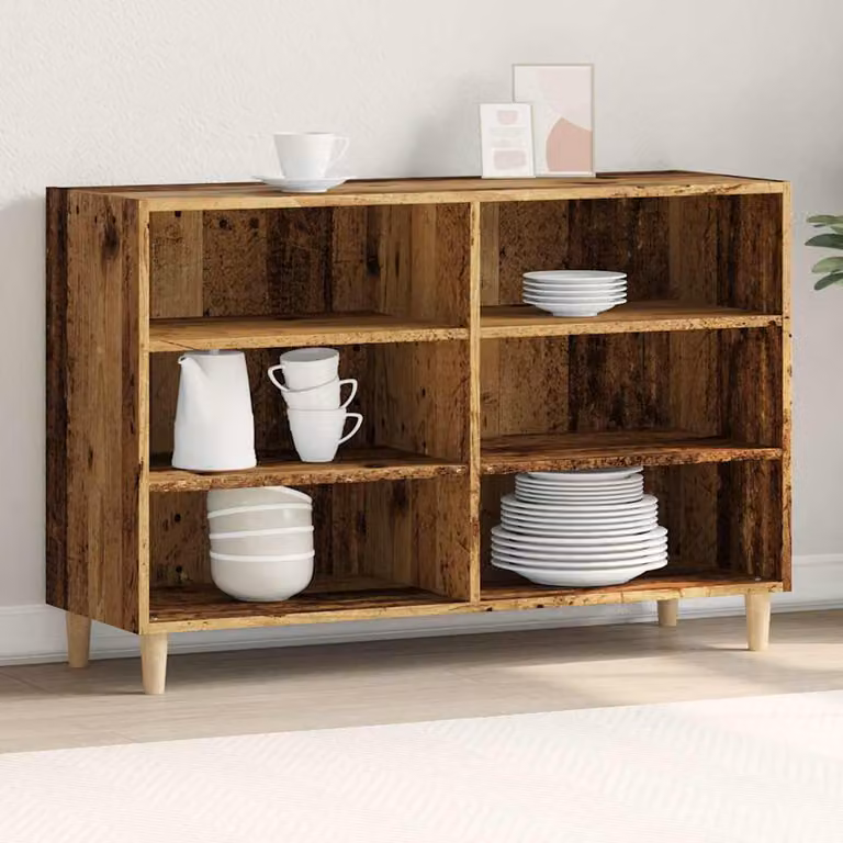 Credenza in stile scandinavo vidaXL in legno color marrone L: 103,5 cm, P: 35 cm, H: 70 cm