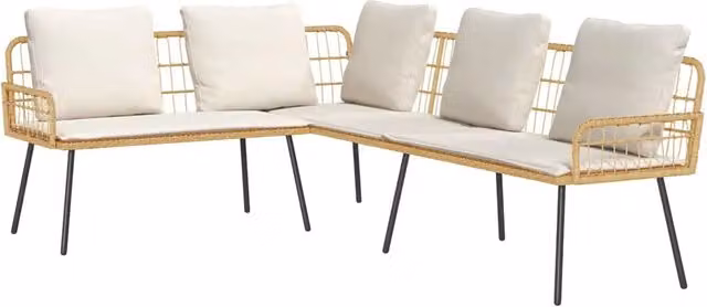 Divano con cuscino-Sofa con cuscino-Divanetto Marrone x Metallo