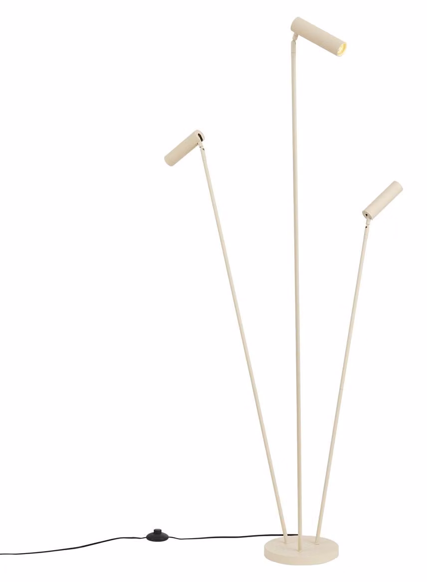 Lampada da terra moderna beige a 3 luci GU10 35 mm Thomas