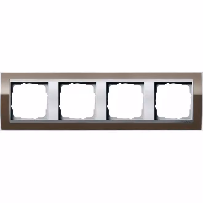 Gira 0214766 Cornice di copertura quadrupla per colore alluminio Gira Event marrone chiaro