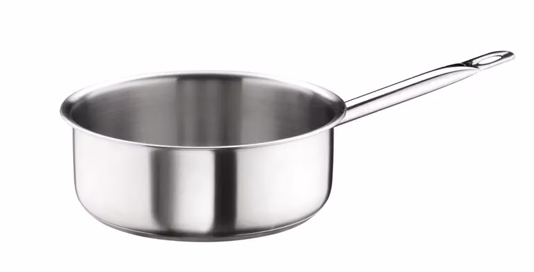 Casseruola bassa in acciaio inox per induzione con un manico, linea Master, diam.24cm