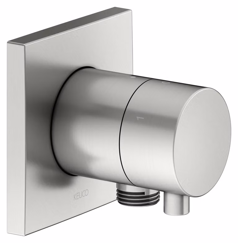 KEUCO IXMO Vanne d'inversion à encastrer 3 consommateurs, raccord de flexible, poignée Comfort, avec arrêt, rosace carrée, 59549061102, 59549061102