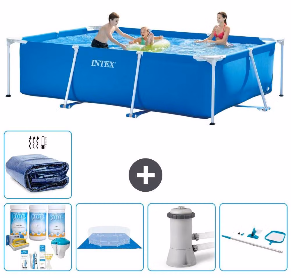 Piscina fuori terra rettangolare - 300x200x75 cm - 6 pezzi - Modello S20055