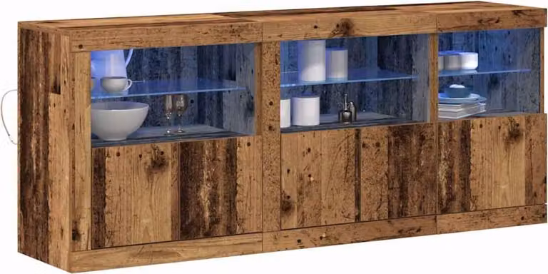 Madia LED Legno vecchio 162 x 37 x 67 cm Legno multistrato